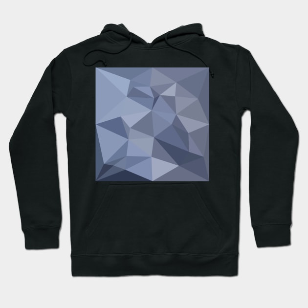 Black Coral Blue Abstract Low Polygon Background Hoodie by retrovectors